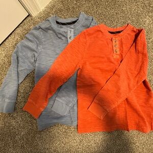 art class Orange and Light Blue Long-Sleeve Henley Tops